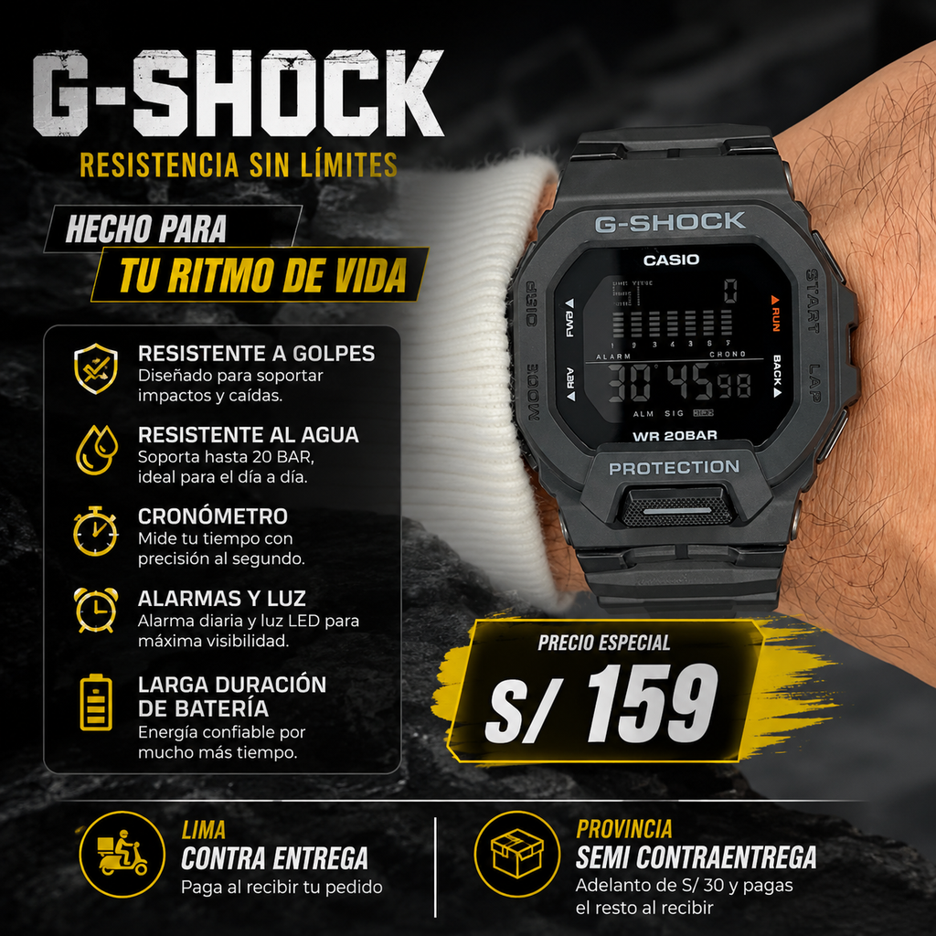 G-SHOCK GBD SQUAD NEGRO
