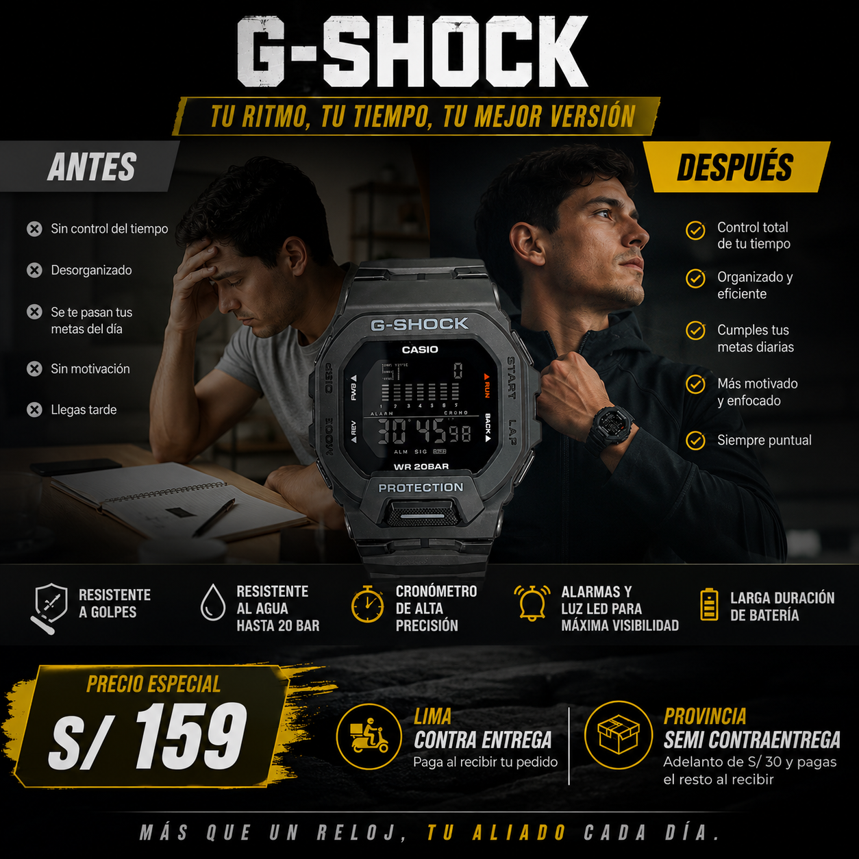 G-SHOCK GBD SQUAD NEGRO